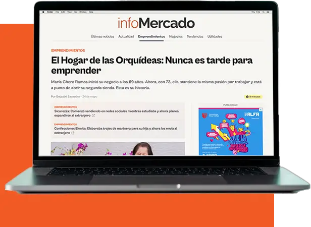 Computadora con web infomercado