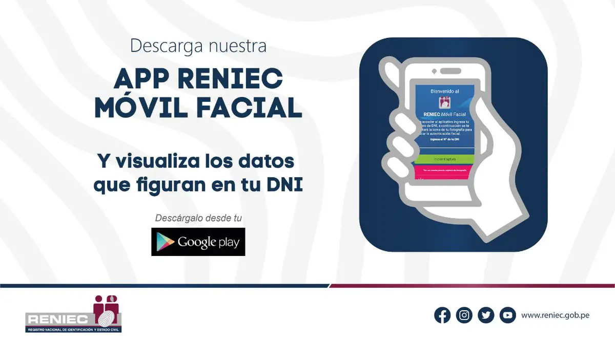 App Reniec móvil facial