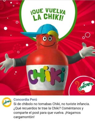 Publicación en la cuenta de Concordia Perú