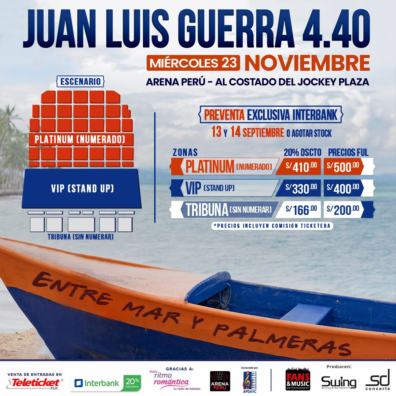 Conoce todos los detalles del concierto de Juan Luis Guerra en Lima