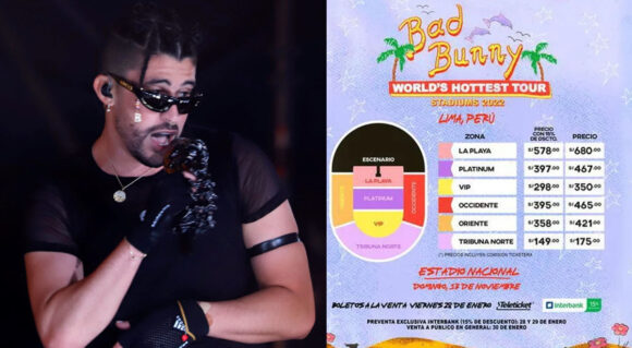 Concierto de Bad Bunny en Perú 2022
