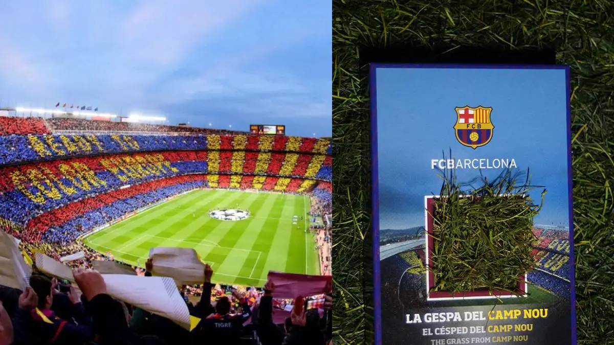 Barcelona césped original Camp Nou
