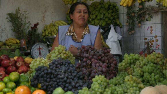 Comerciantes de frutas y flores