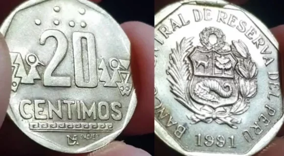 ¿Qué moneda de S/0.20 vale S/50.00?