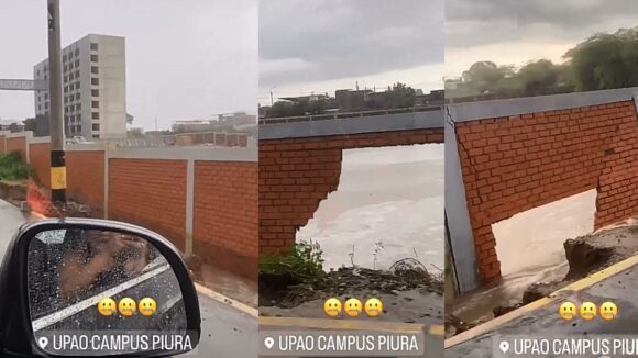 Upao piura sufre daños por lluvias