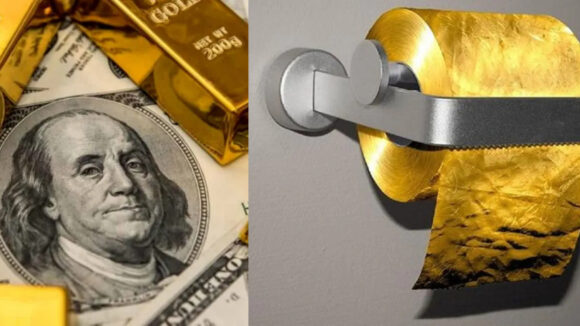 papel higiénico millonarios oro