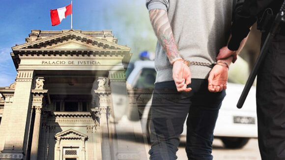 Hombre arrestado y poder judicial