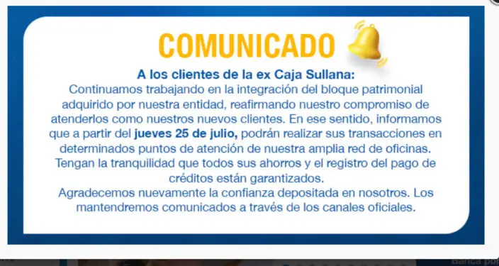 Tanto los ahorros como los créditos serán respetados bajo las mismas condiciones pactadas inicialmente con la ex Caja Sullana.