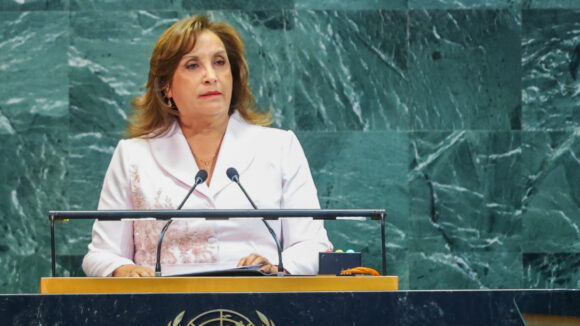 Dina Boluarte ante la ONU empresarios