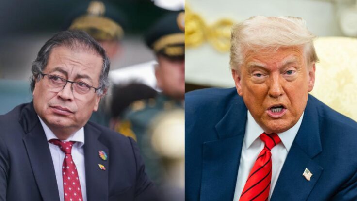 Trump anuncia nuevos aranceles a Colombia en medio de creciente disputa con Petro.