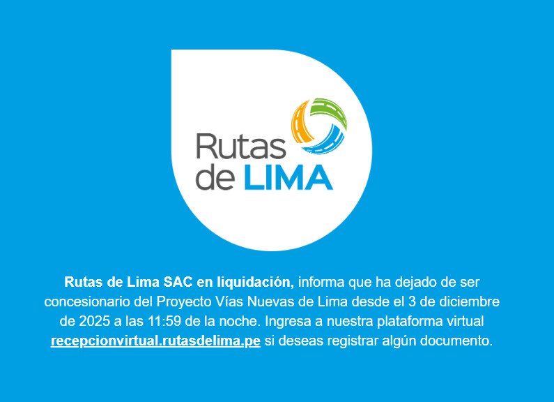 Anuncio de Rutas de Lima SAC, elaborado por Rutas de Lima.
