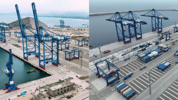 Megapuerto de Chancay obras clave siguen en pausa por falta de financiamiento.