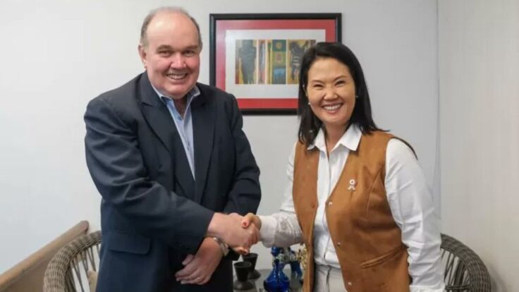 Keiko Fujimori y Rafael López Aliaga coordinan agenda política y parlamentaria