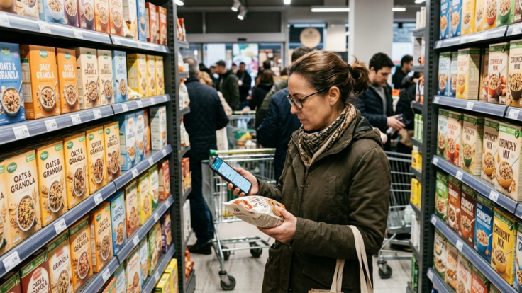 consumidor decidiendo compra