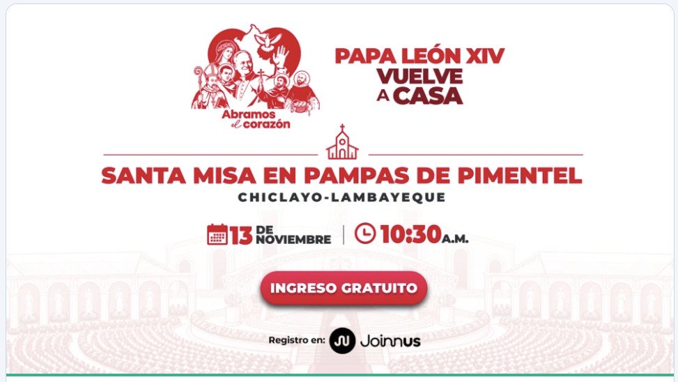 entradas misa papa Pimentel